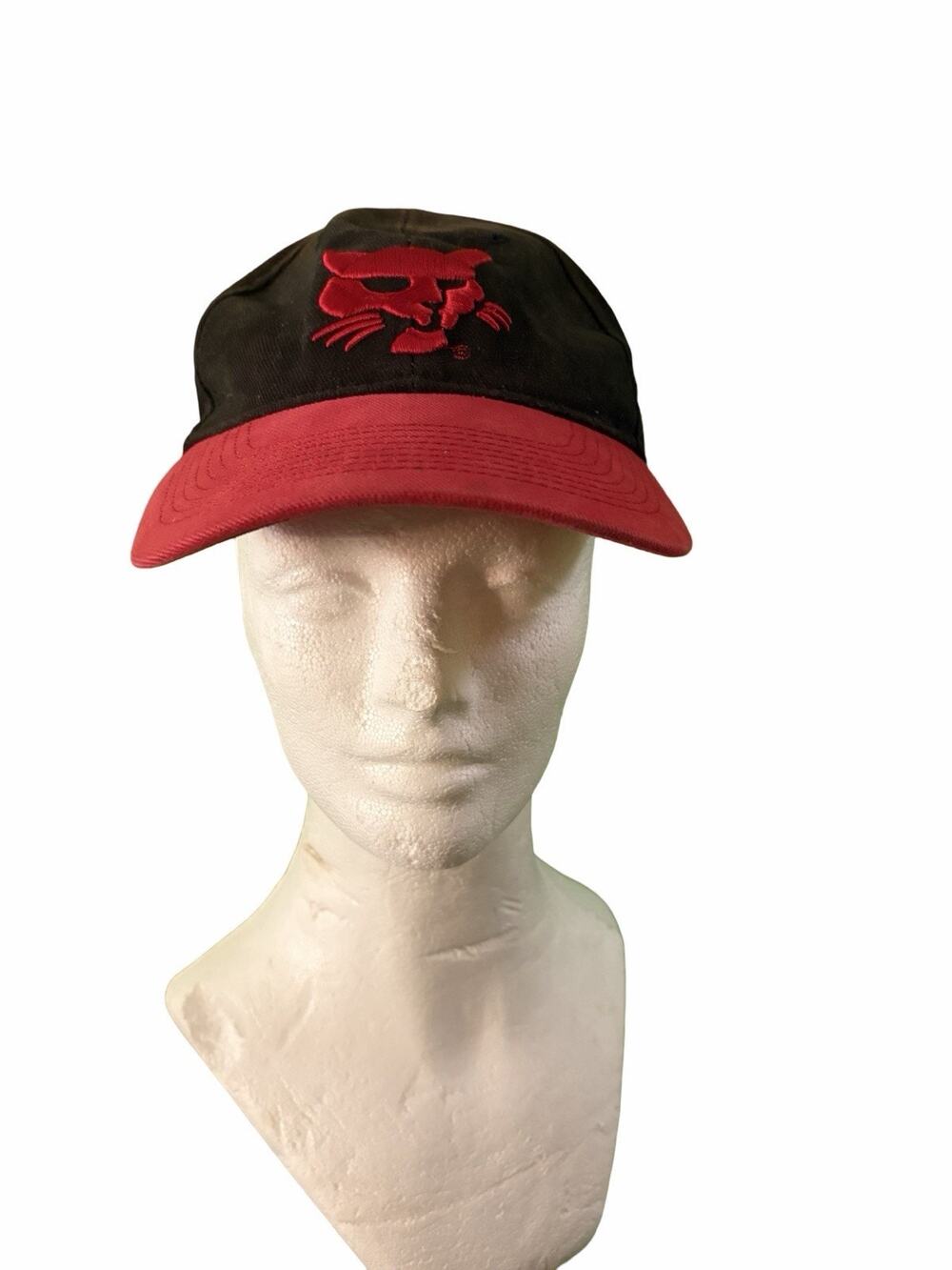 Panther Head Snapback Hat Black Red Graphic Animal Logo Y2K Streetwear Cap